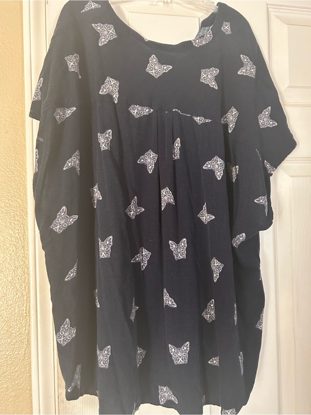 torrid Navy Tunic with White bull dogs Motif